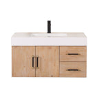 Altair Designs 36"/48" single vanity with top - 553036-LB-WH