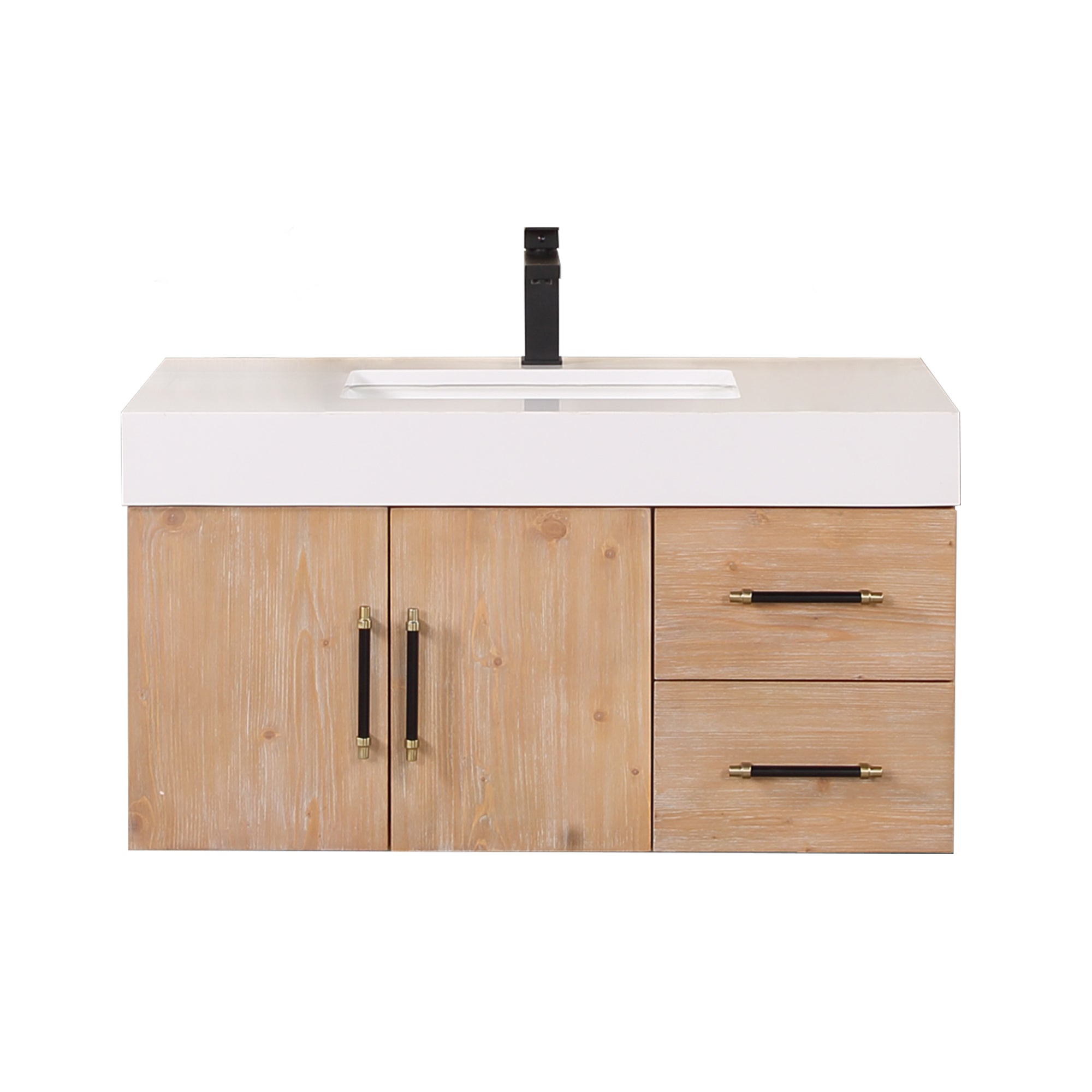 Altair Designs 36"/48" single vanity with top - 553036-LB-WH