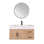 Altair Designs 36"/48" single vanity with top - 553036-LB-WH