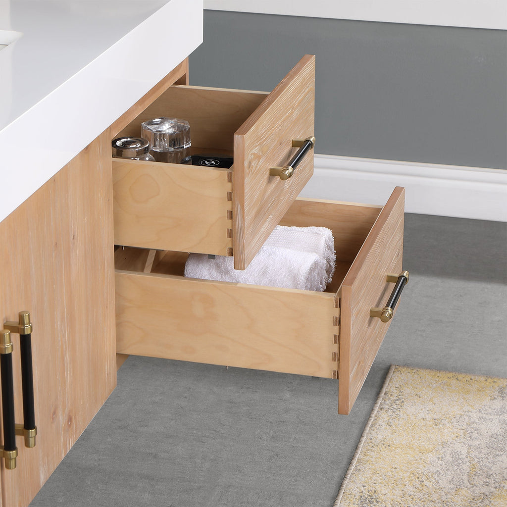 Altair Designs 36"/48" single vanity with top - 553036-LB-WH