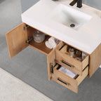 Altair Designs 36"/48" single vanity with top - 553036-LB-WH