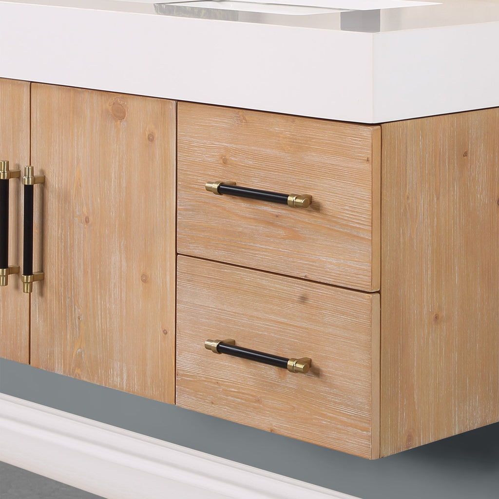 Altair Designs 36"/48" single vanity with top - 553036-LB-WH