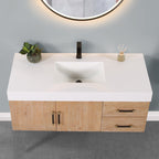 Altair Designs 36"/48" single vanity with top - 553036-LB-WH