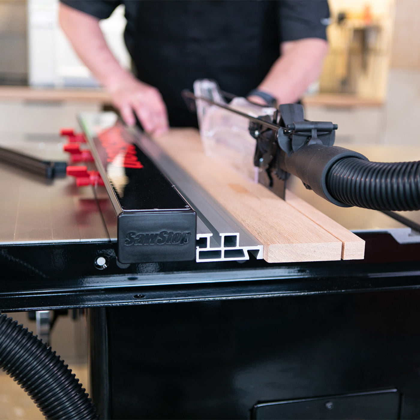 SawStop 5HP, 3ph, 230v Industrial Cabinet Saw w/52" T-Glide Advance Fence, Rails & Extension Table - ICS53230-ATGI52
