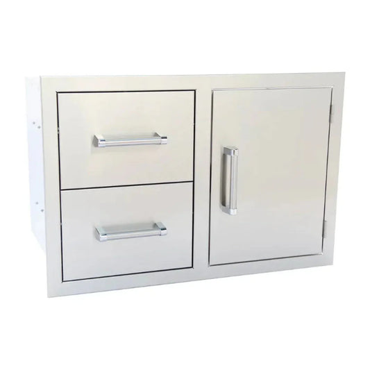 Kokomo Outdoor Kitchen Stainless Steel Two Drawer - One Door Combo - KO-ALPDC