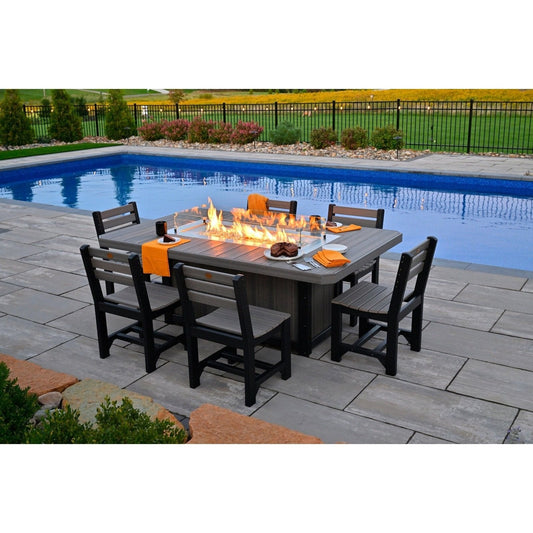 LuxCraft Lumin Fire Table 79" Rectangular Bar Height - LFT79RAM