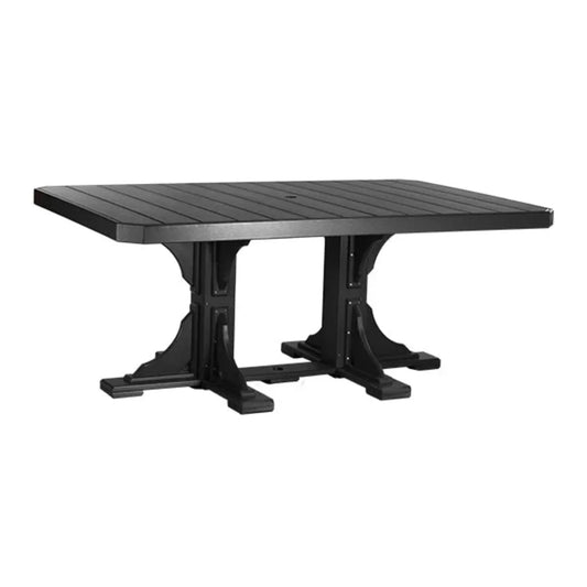 LuxCraft 4' x 6' Dining Height Poly Rectangular Table - P46RTDHB