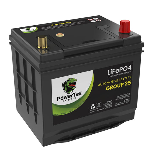 PowerTex 2018 Nissan Murano Car Battery BCI Group 35 / Q85 Lithium LiFePO4 Automotive Battery - PTLG35-247