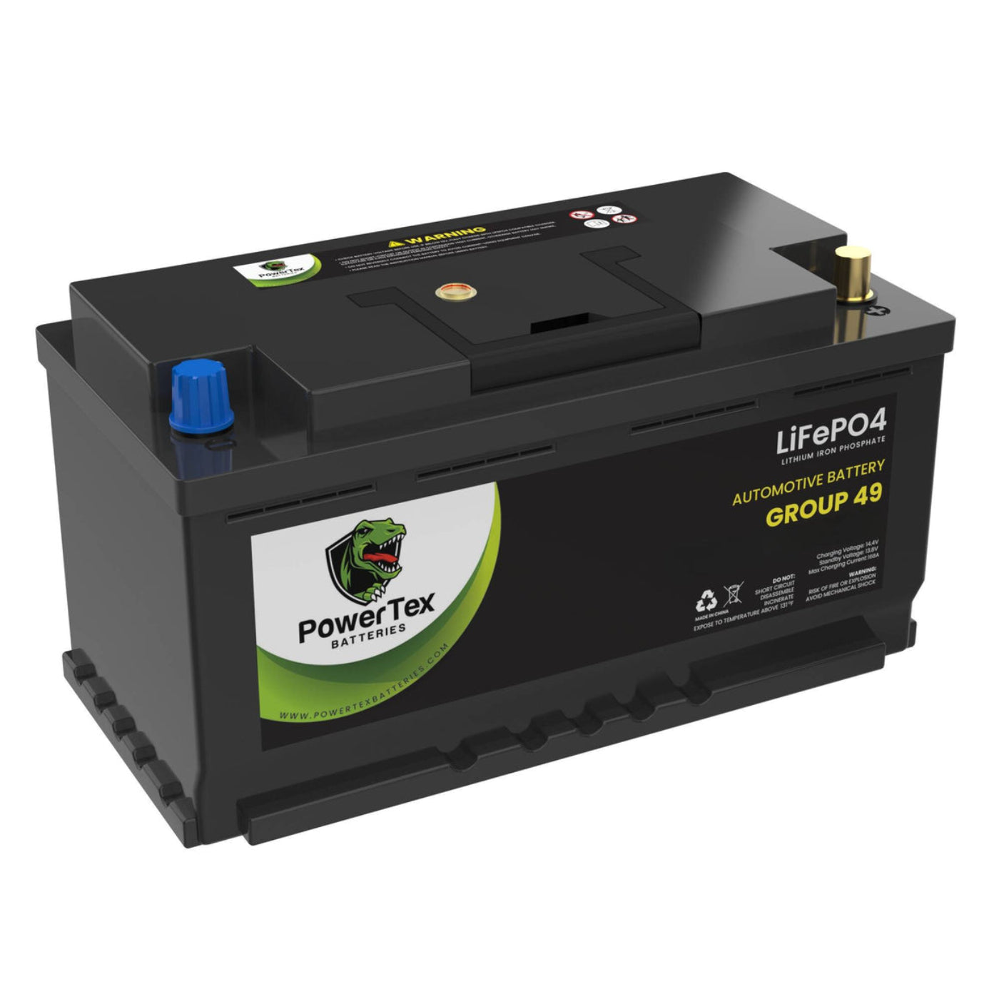PowerTex 2023 BMW X3 L6 3.0LReplacement Car Battery BCI Group 49 Lithium LiFePO4 Automotive Powertex Battery - PTLG49-0173