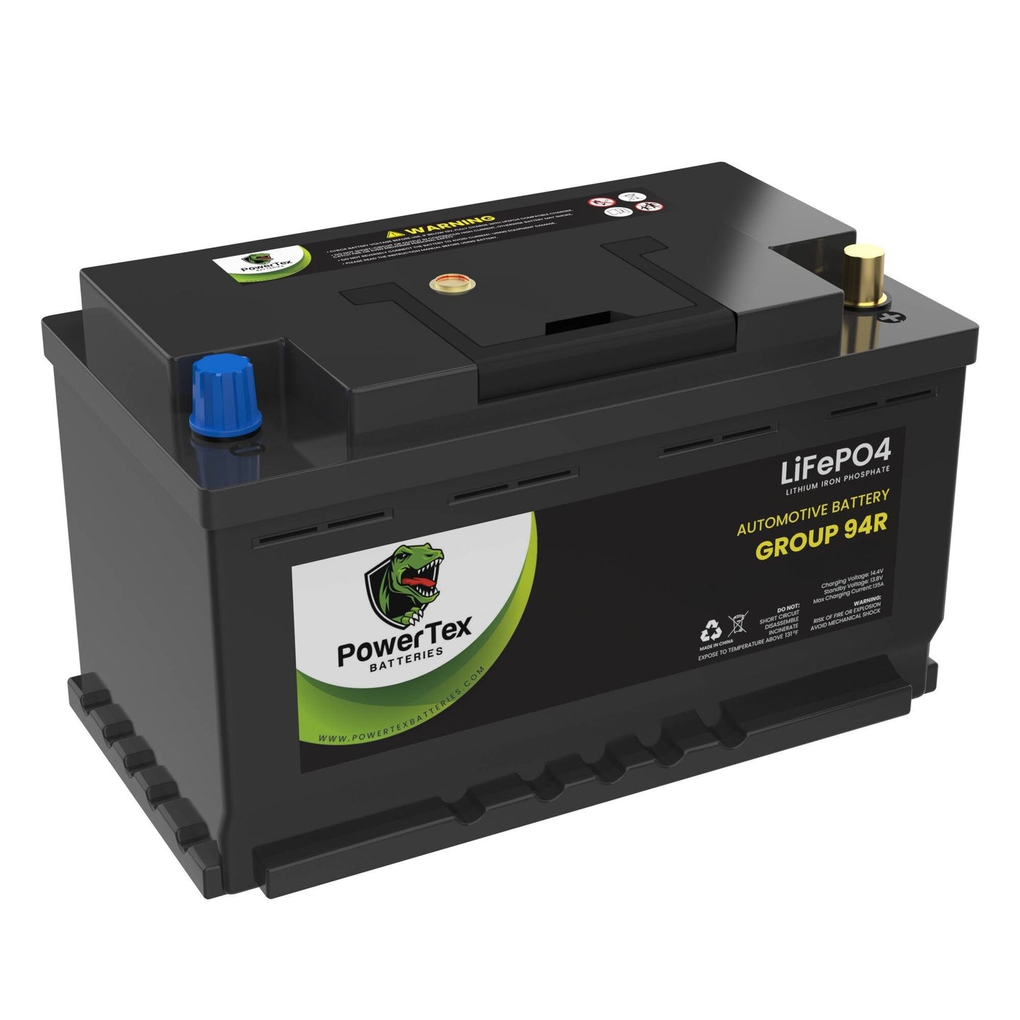 PowerTex 2006 Porsche Cayenne Car Battery BCI Group 94R / H7 Lithium LiFePO4 Automotive Battery - PTLG94R-1175