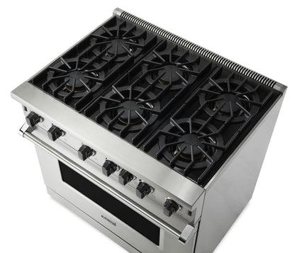 VIKING 36" Open Burner Gas Range Viking 5 Series Blue - VGIC53626BNSLP