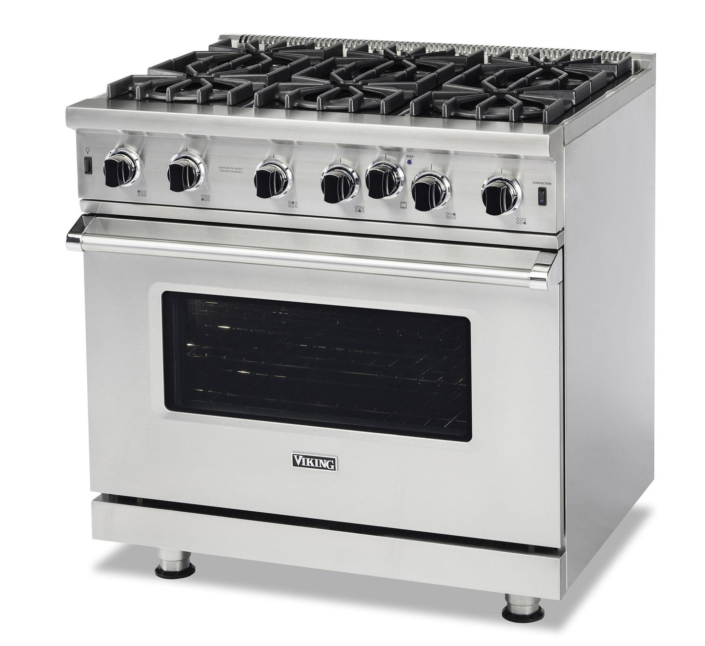 VIKING 36" Open Burner Gas Range Viking 5 Series Black - VGIC53626BCSLP