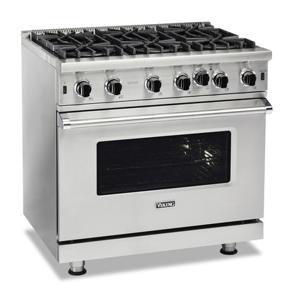 VIKING 36" Open Burner Gas Range Viking 5 Series Black - VGIC53626BONLP