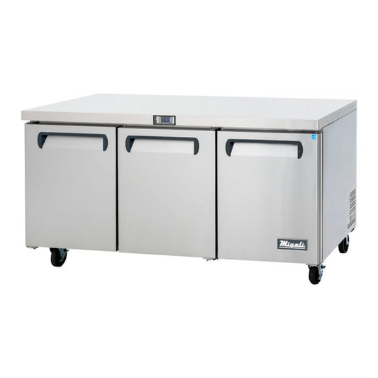 Migali  3-Door Undercounter Refrigerator – 24.5 Cu Ft - C-U72R-HC
