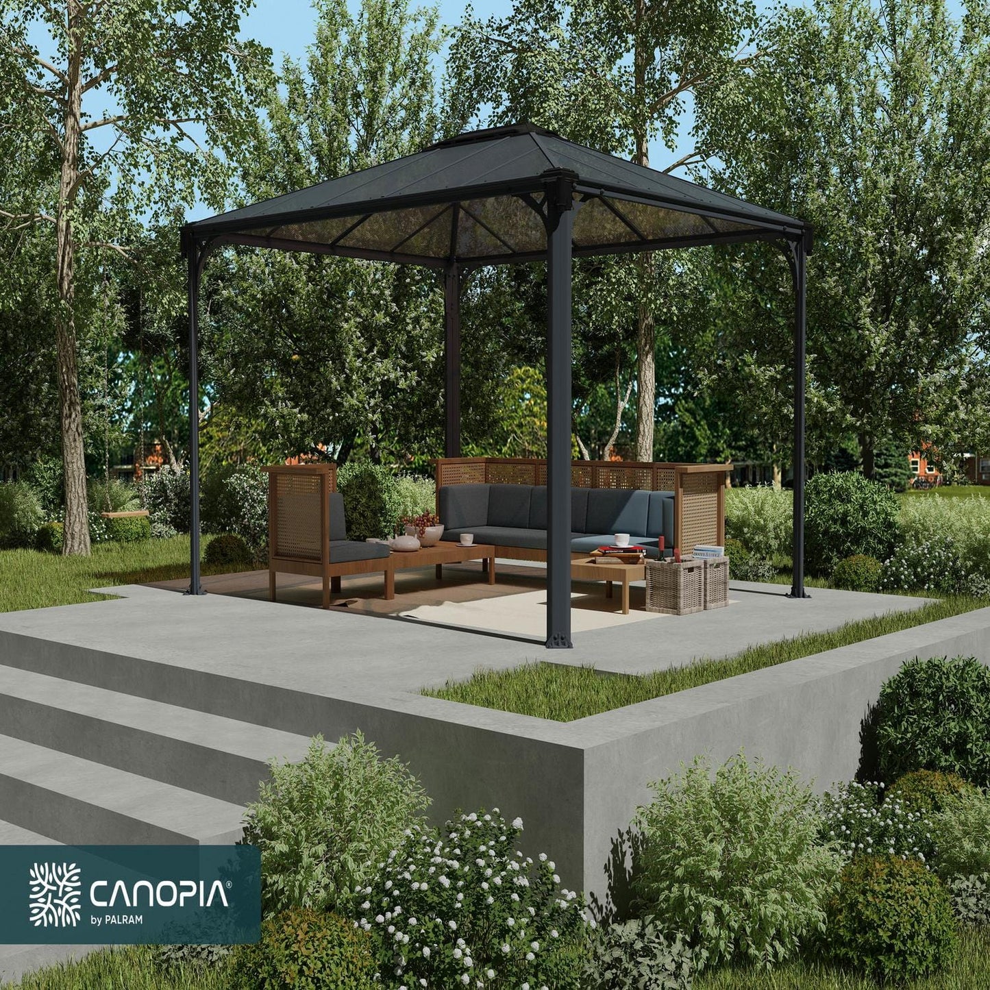 Palram - Canopia | Martinique 3600 10' x 12' Gazebo - HG9169