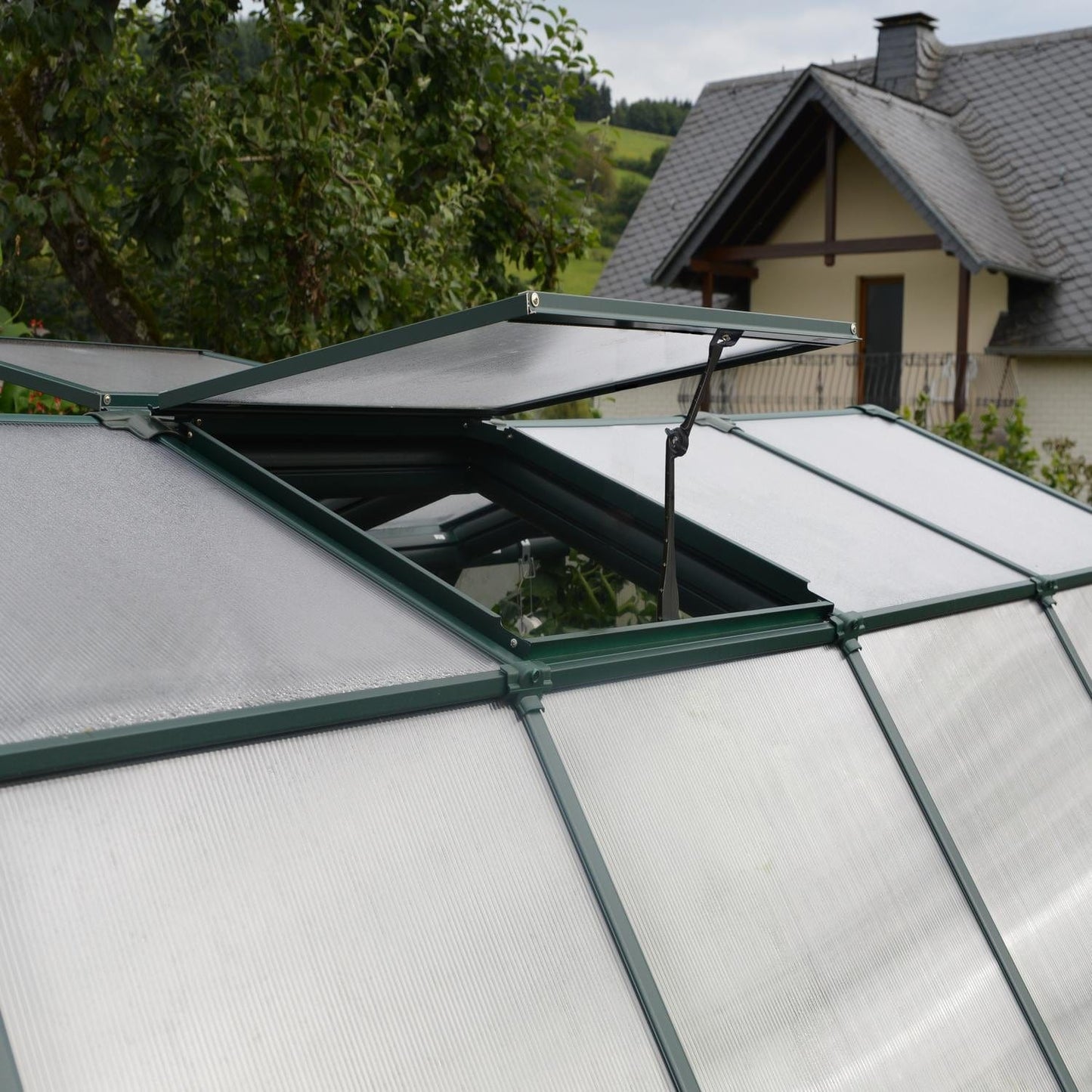 Palram - Canopia | Prestige 8x16 ft Clear Greenhouse Kit Package with 0.8mm Polycarbonate Glazing - HG7316C