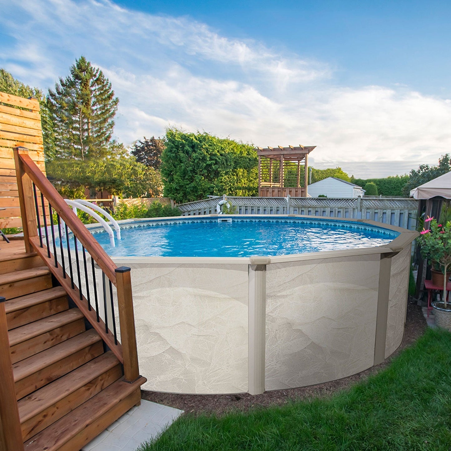 Aquarian Phoenix 21 Ft x 52 In Above Ground Pool w/ Pump, Ladder, & Accessories - 108863
