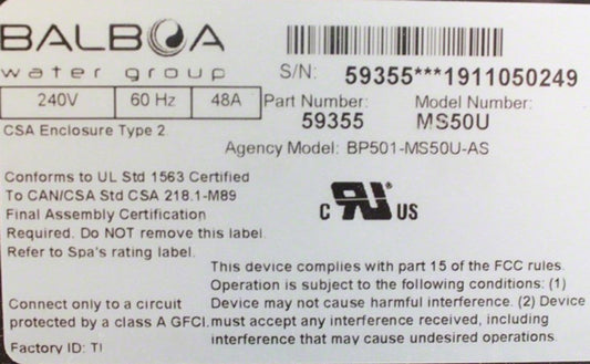 MASTER SPAS PACK, MS50U 825 3RD SENSOR - x300732