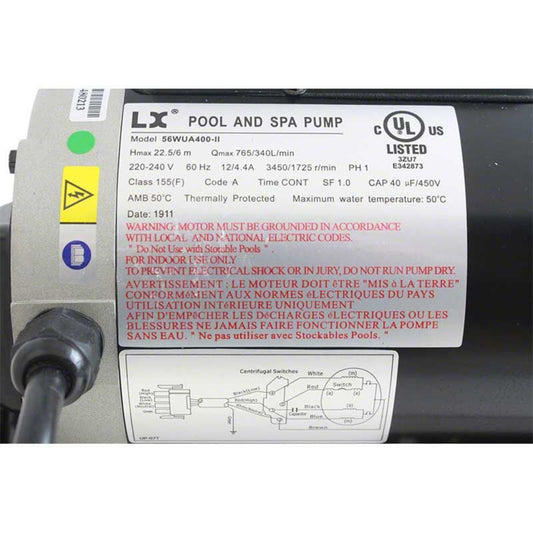 MASTER SPAS Pump, 12 / 4.4 amp, 2 Speed LX 230v - X320558